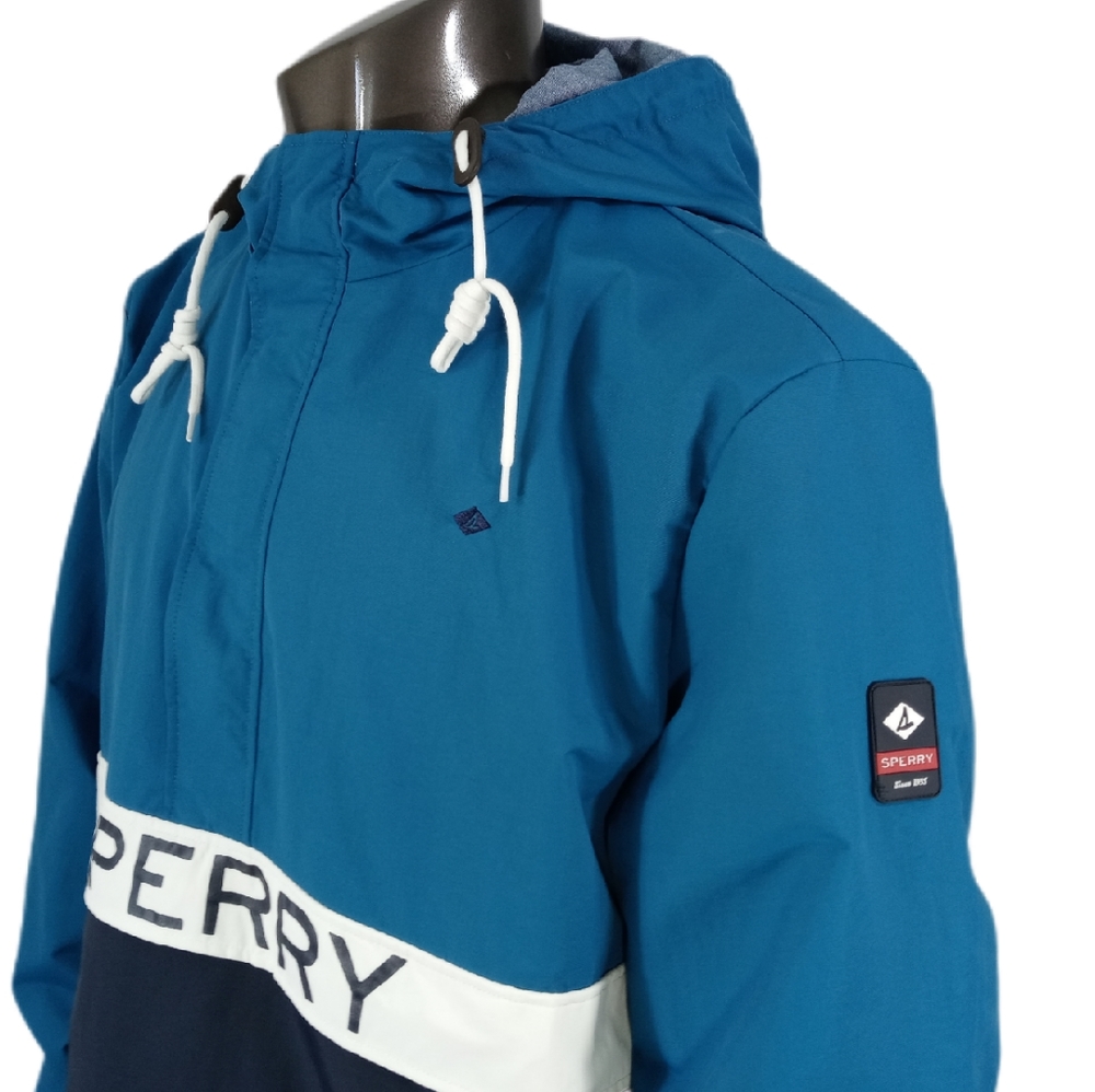 Sperry Teal,Navy Blue & White Windbreaker. - Picture 3 of 5